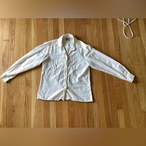 Bobby Jones vintage Womens Light Cream Casual Button-Down Shirt